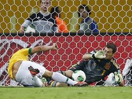 Fred scores lying on the ground