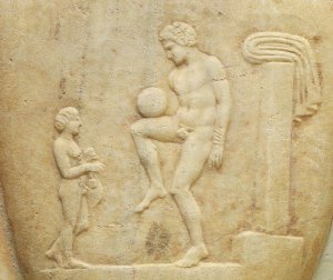 In ancient Greece women minded the children and men played soccer, in much of the world things haven't changed, except clothes